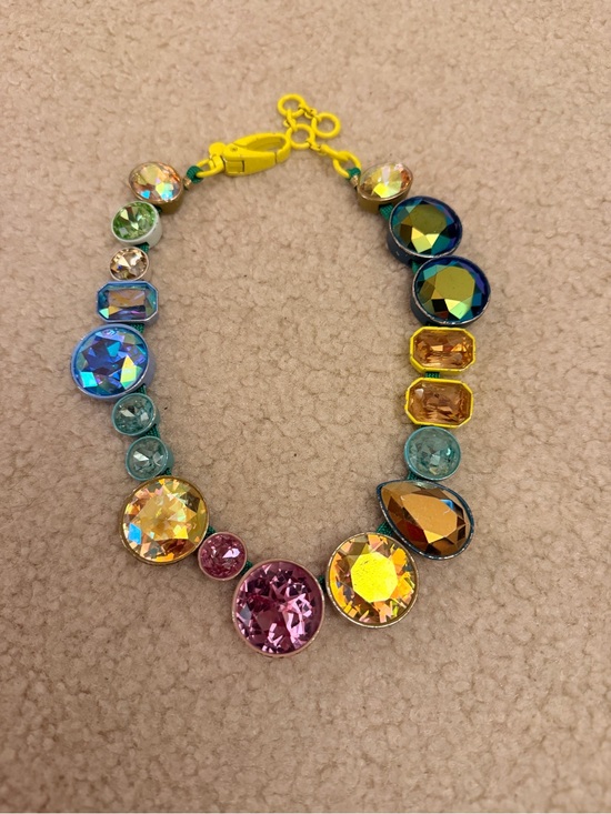 J. Crew Jewelry - J. Crew Multicolor Crystal Statement Necklace - Yellow, Blue, Pink, Green, Gold